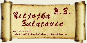 Miljojka Bulatović vizit kartica